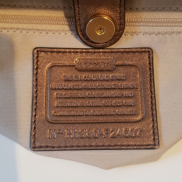 Coach Bronze Tote - Picture 2 of 3